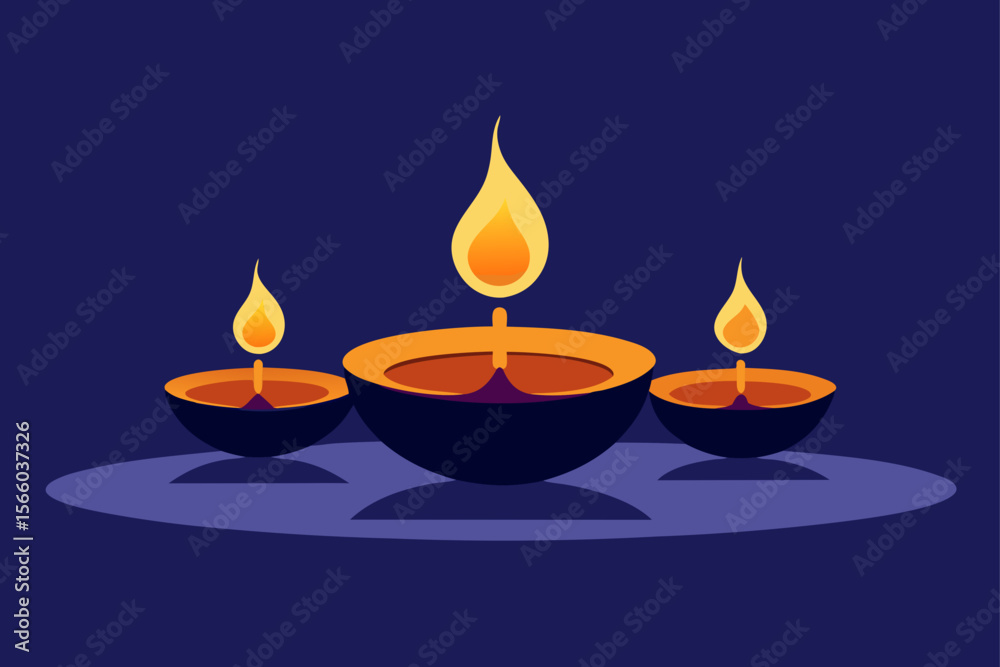 Fototapeta premium burning candle on black background