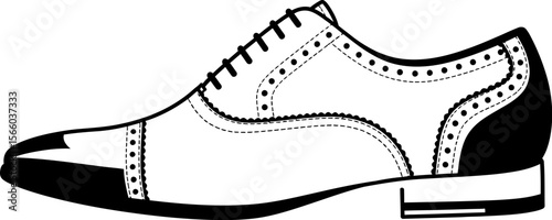 Find the perfect men's dress shoes: shop stylish oxford shoes and leather brogues for formal occasions editable vector