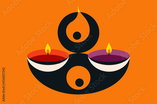 Symbolic Diwali Lights Festive Illumination and Spiritual Balance
