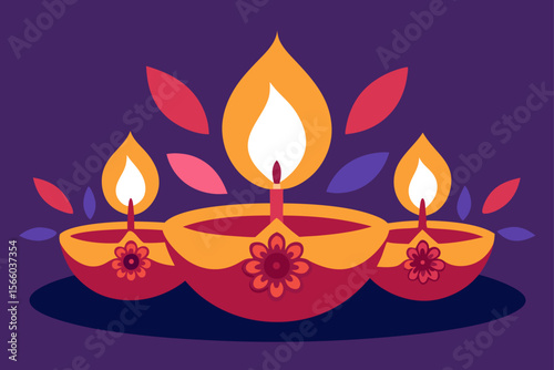 Vibrant Diwali Diyas Festive Lights of Hope and Celebration