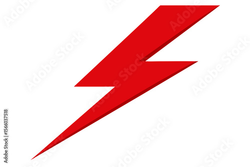 Free Download bright red lightning bolt design on white background - GFXLoad