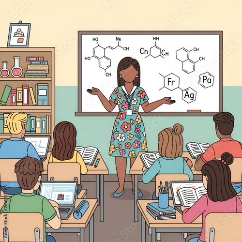 teacher and students
