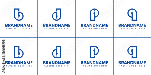 Letter D B P Q Snake Logo, symbolizing agility, transformation, and dynamic energy