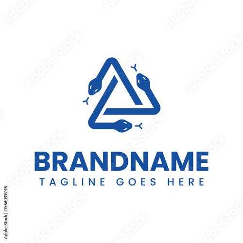 Triangle Snake Logo, symbolizing power, transformation, and focused energy
