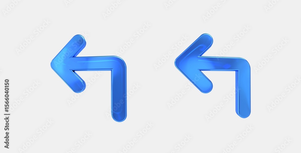 arrow top left 3D icon on isolate white background arrow top left 3D icon on isolate white background