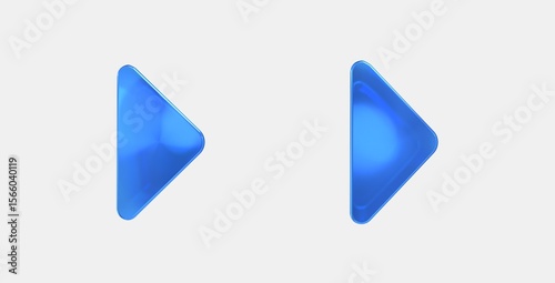 arrow right 3D icon on isolate white background