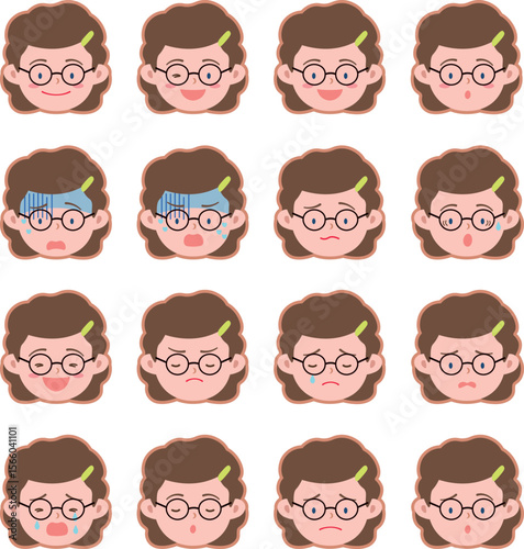 Face icons, So many little expressions—Each one capturing the charm of childhood.
