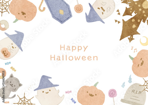 かわいいハロウィーンのフレーム