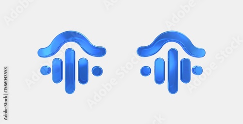 cadence 3D icon on isolate white background