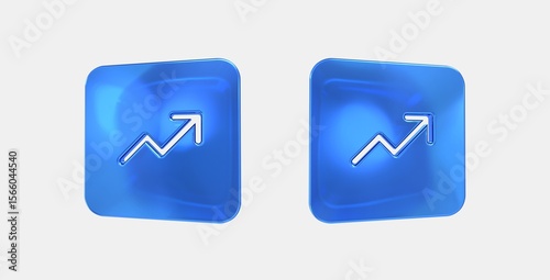 chart data 3D icon on isolate white background