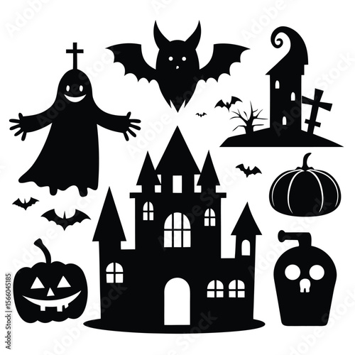 Halloween Characters Vector Set for Design Projects