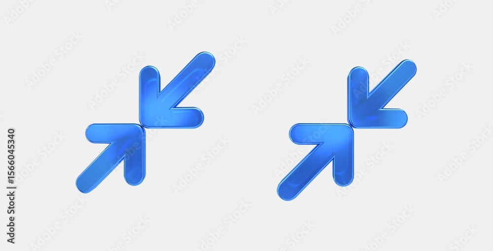 Obraz premium close fullscreen 3D icon on isolate white background