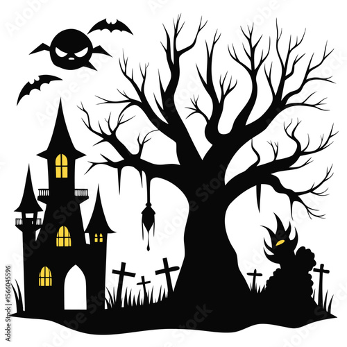 Haunted House Halloween Design