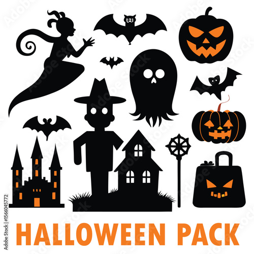 Scary Halloween Icon Pack for Party Designs