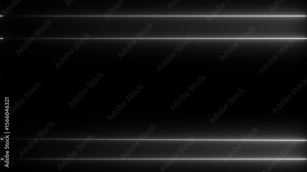 Colorful neon line moving animation on black background. Straight neon laser line white color. Colorful neon line moving animation on black background. Straight neon laser line white color.