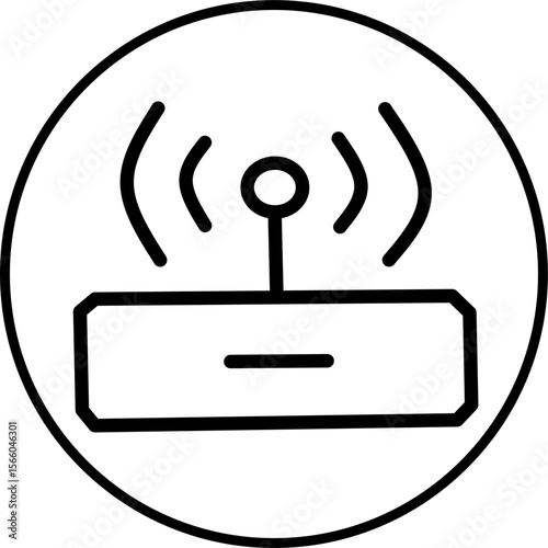 live stream line icon in circle. Lifestyle and social icons theme in circle