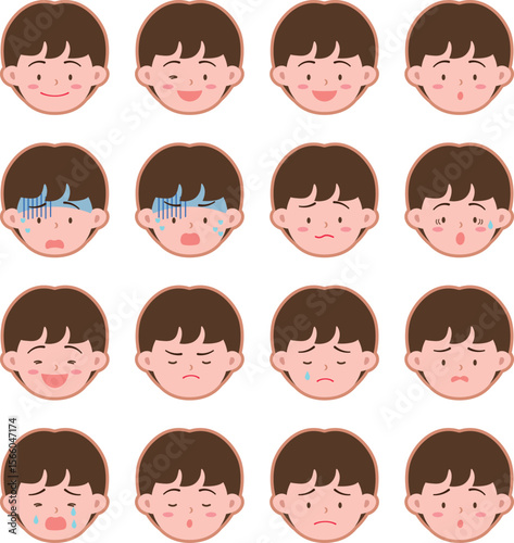 Face icons, So many little expressions. Each one capturing the charm of childhood.