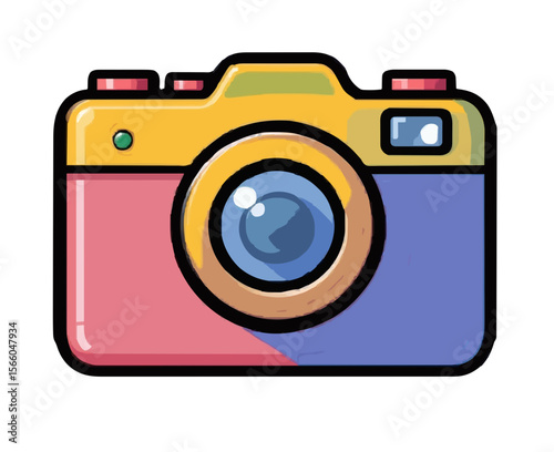 Retro Style Camera Shutter Icon - Creative Technology Vector