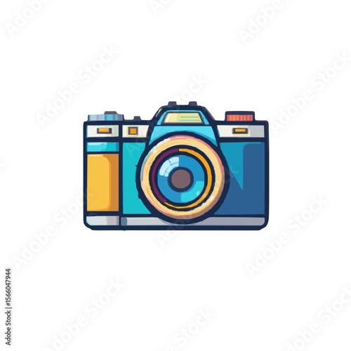 Retro Style Camera Shutter Icon - Creative Technology Vector