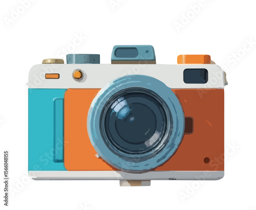 Retro Style Camera Shutter Icon - Creative Technology Vector