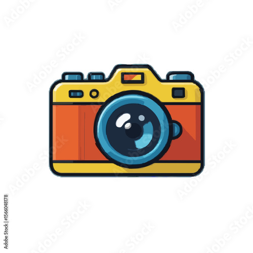 Retro Style Camera Shutter Icon - Creative Technology Vector