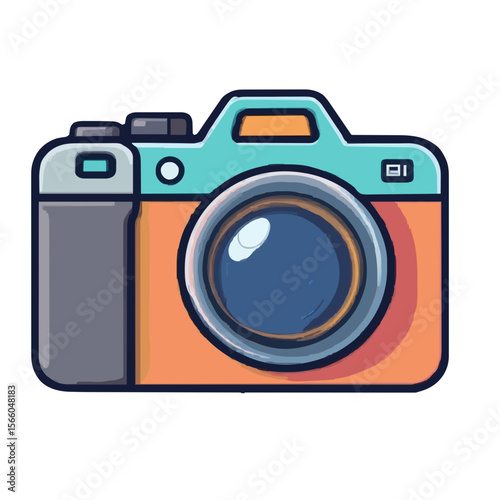 Retro Style Camera Shutter Icon - Creative Technology Vector
