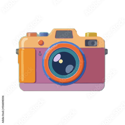 Retro Style Camera Shutter Icon - Creative Technology Vector