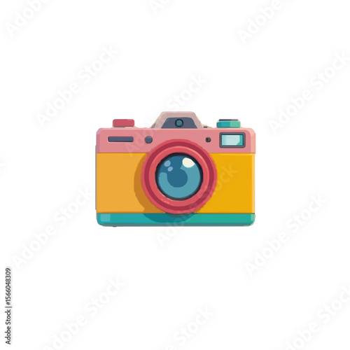 Retro Style Camera Shutter Icon - Creative Technology Vector