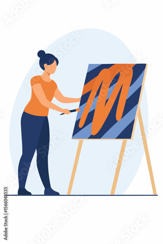 construction worker with a paint roller