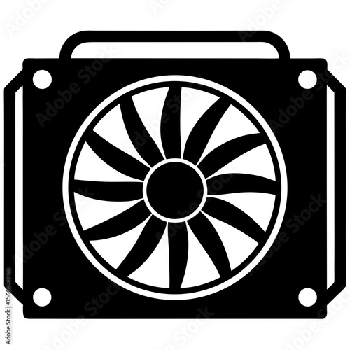 Cooling System vector silhouette 