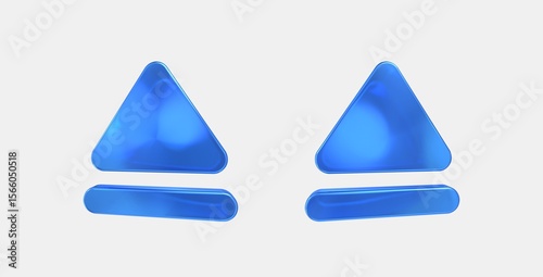 Behang eject 3D icon on isolate white background