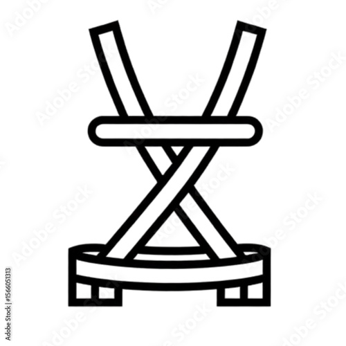 A stylized icon of stretchable elastic straps used for sewing and wearing clothes.