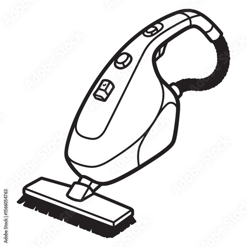 Handheld vacuum cleaner icon outline illustration for cleaning and housekeeping purposes