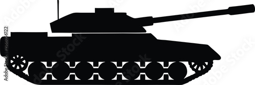 Military  tank vector, Army war tank silhouette vector illustration