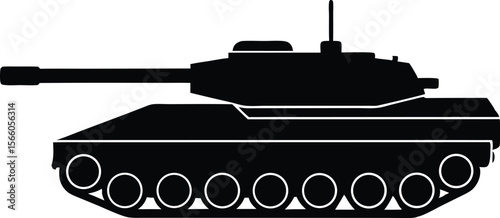 Military  tank vector, Army war tank silhouette vector illustration