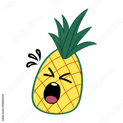 Pineapple vactor image , summer fruits , summer fruit pineapple vactor image