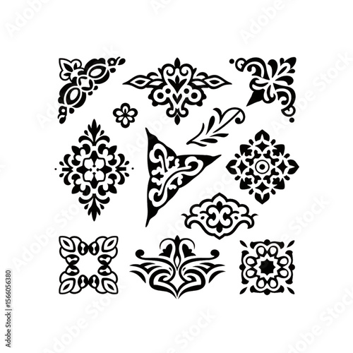 ornamental element vector icon