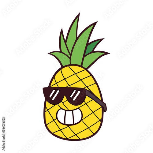 Pineapple vactor image , summer fruits , summer fruit pineapple vactor image