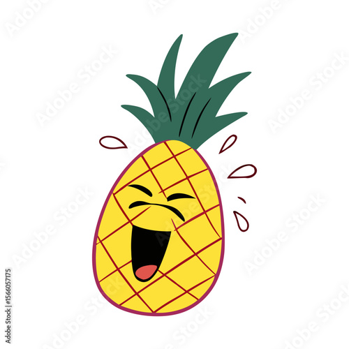 Pineapple vactor image , summer fruits , summer fruit pineapple vactor image