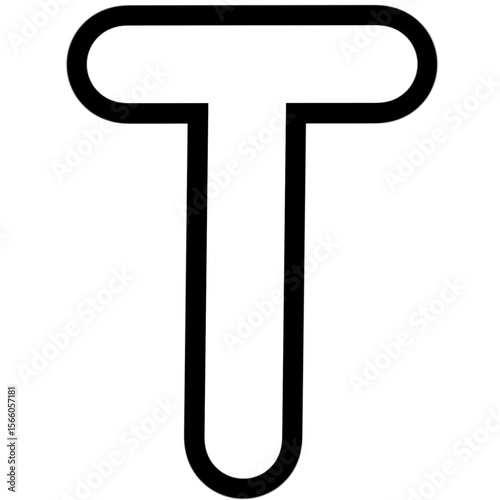 letter T outline