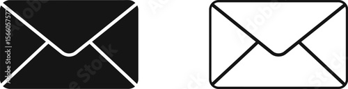 Mail icon vector illustration of envelope for email marketing and direct message communication concept