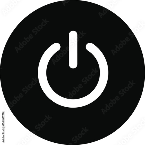 A power button icon is isolated on white background
