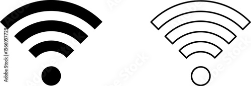Wifi signal icon vector wireless internet access connection hotspot network technology symbol design graphic