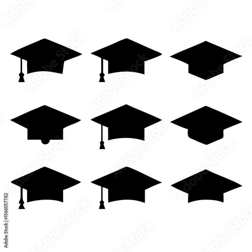 Graduation Caps Nine Variations of Academic Hats for Design