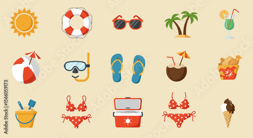 set of fire icons vector