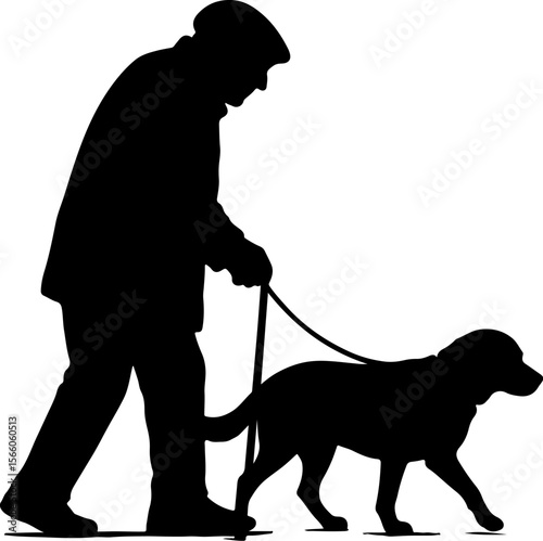 man and dog