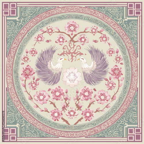 Korean Phoenix & Floral Emblem Collection – Elegant Traditional Embroidery Motifs