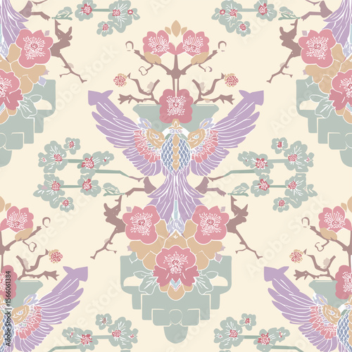 Korean Phoenix & Floral Emblem Collection – Elegant Traditional Embroidery Motifs