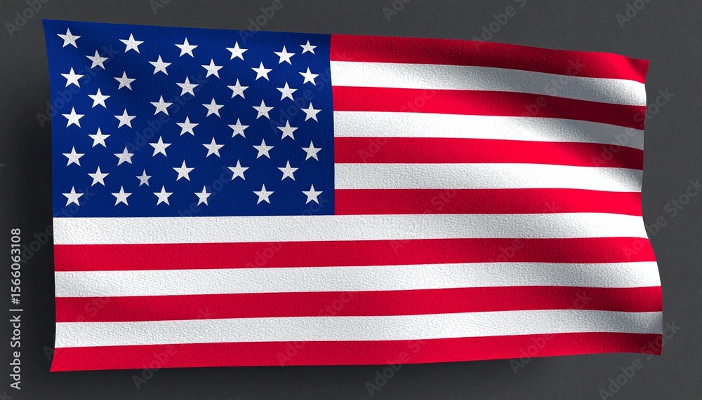 Fototapeta premium Waving American Flag on a Dark Background Demonstrating National Pride