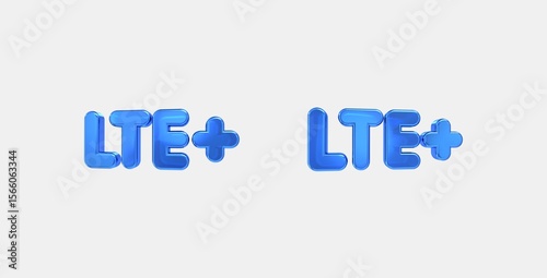 lte plus mobiledata 3D icon on isolate white background